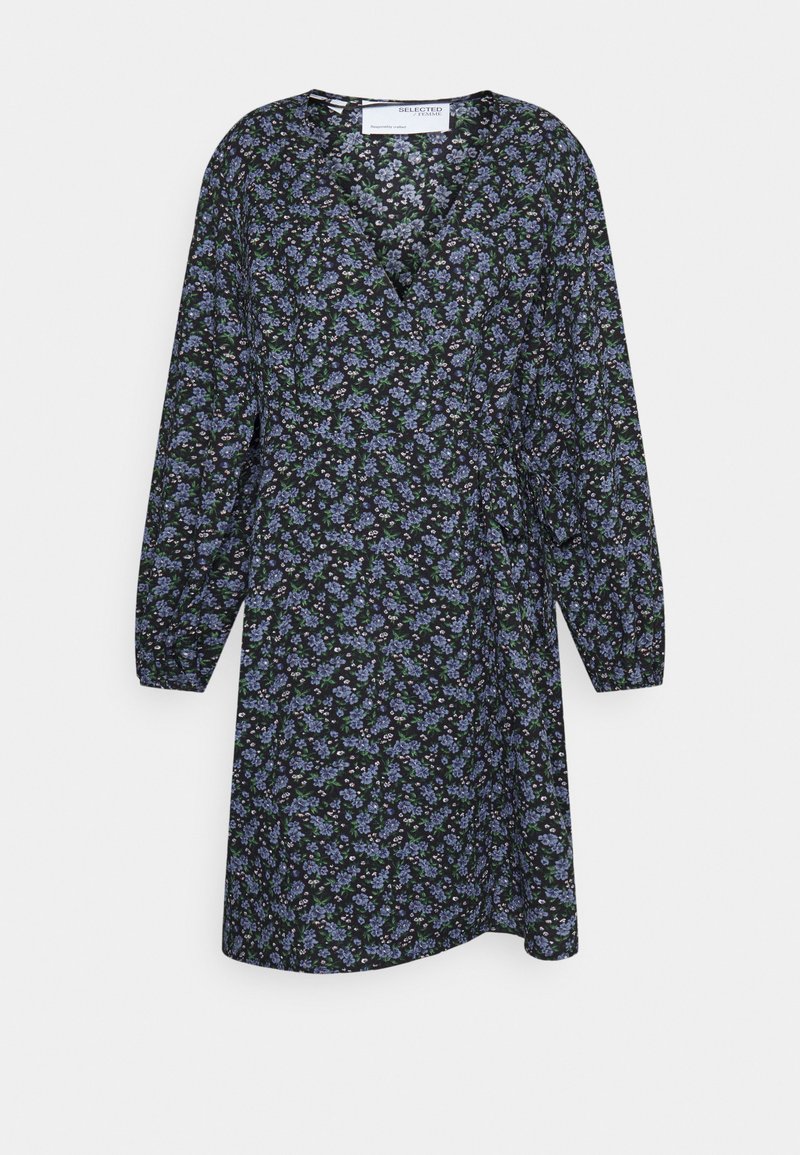 Selected SLFASIA WRAP DRESS - Robe de jour - black