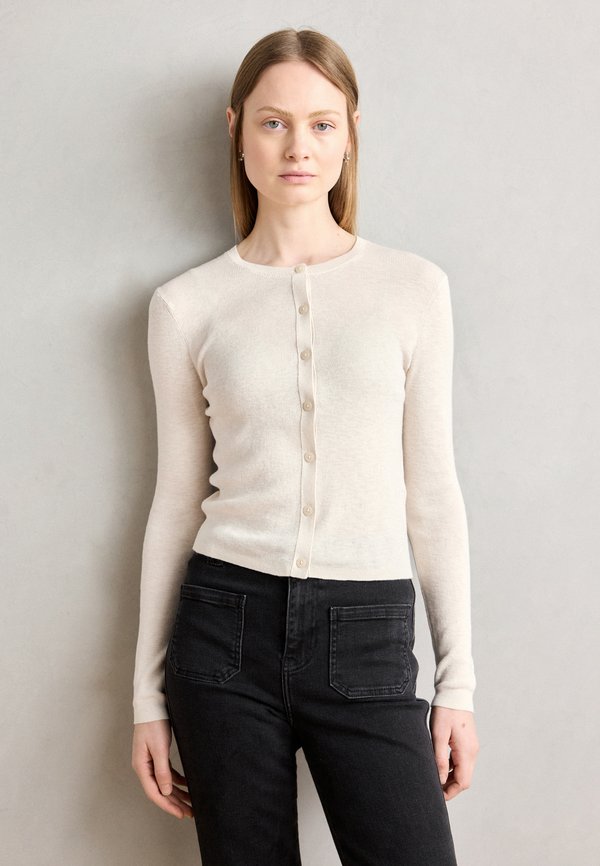 CARDIGAN LONGSLEEVE  ROUND NECK - Cardigan - natural2