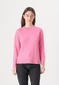 GANT CABLE C-NECK - Trui - candy pink