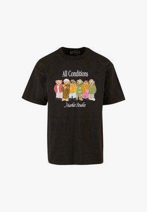 Market, T-shirt imprimé - washed black