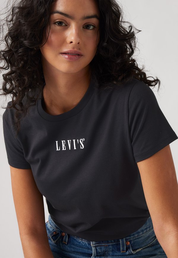 THE PERFECT TEE - Print T-shirt - serif emb caviar2