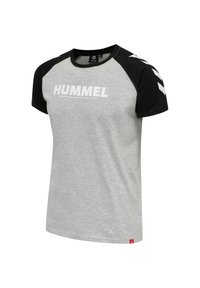 Hummel BLOCKED - T-shirts med print - grey melange