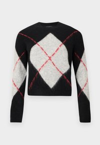 LOU ARGYLE JUMPER - Pulóver - black