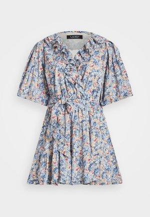 Lauren Ralph Lauren Woman KAFILAT SHORT SLEEVE DAY DRESS - Φόρεμα ημέρας - blue/pink