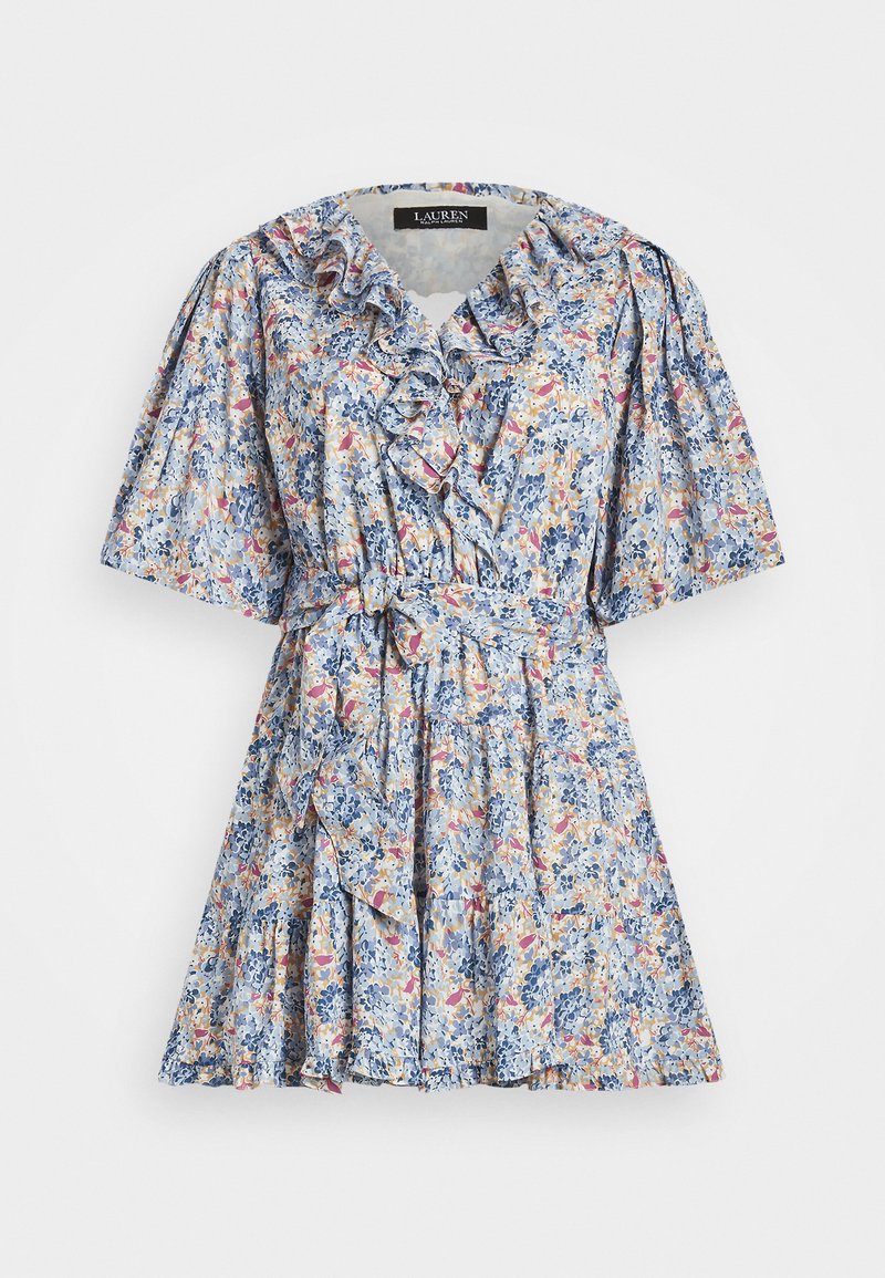 Lauren Ralph Lauren Woman KAFILAT SHORT SLEEVE DAY DRESS - Freizeitkleid - blue/pink