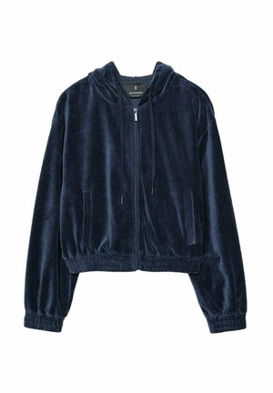 Stradivarius HOODIE - Zip-up sweatshirt - dark blue