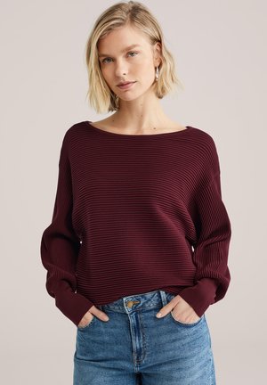 Trui - burgundy red