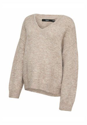 Vero Moda Curve, KNITTED PULLOVER VMCHOPE KNITTED PULLOVER - Trui - silver mink