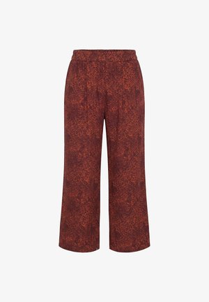 Studio Untold, PALAZZOHOSE, WIDE LEGS, CROCO-PRINT - Pantalon classique - brown
