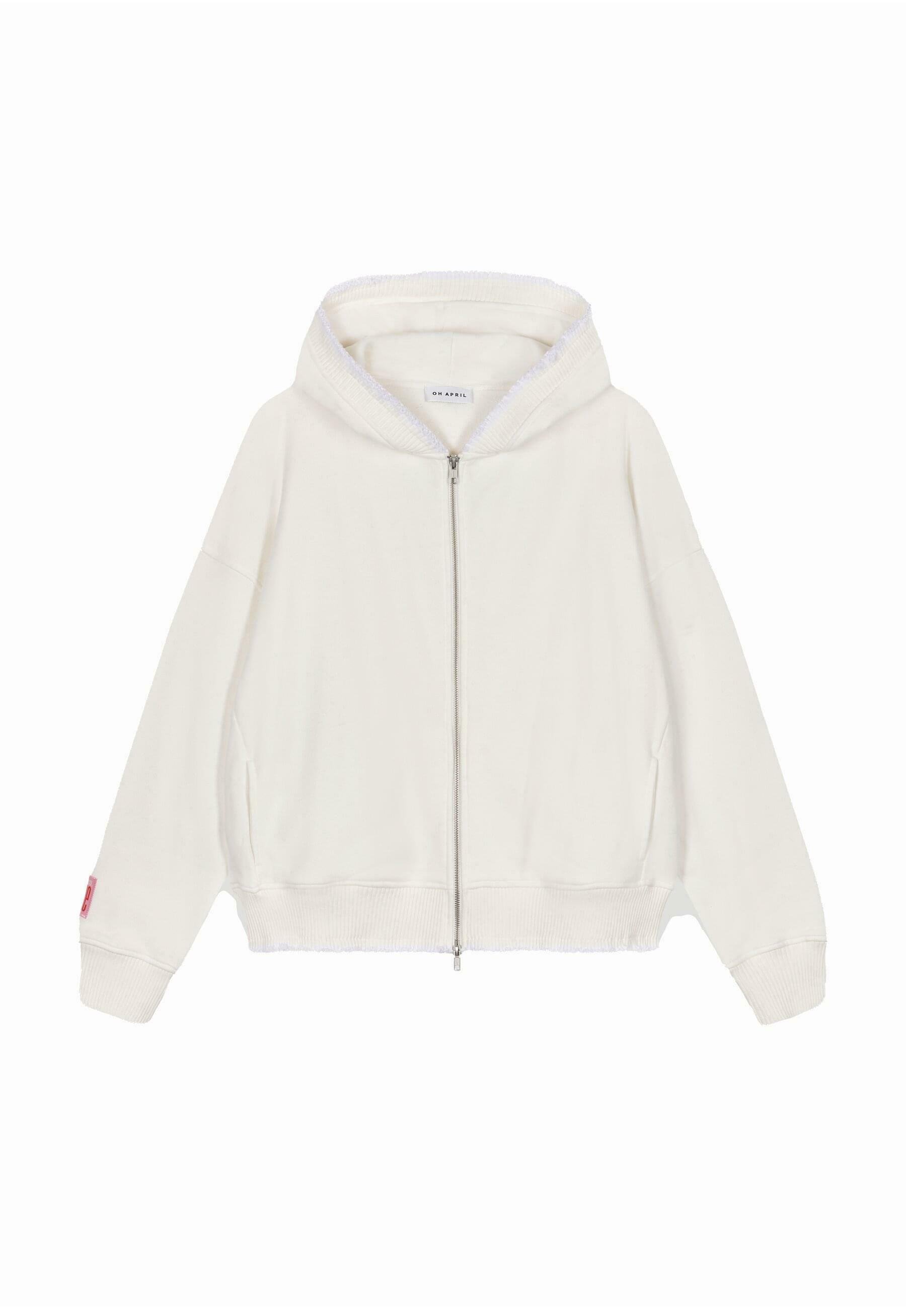 OH APRIL BELO ZIPPER - Sweat zippé - pearl/blanc - ZALANDO.CH