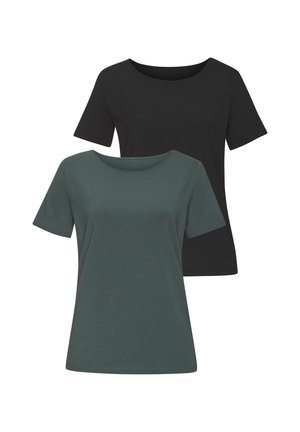 2 PACK - Základné tričko - eukalyptus schwarz