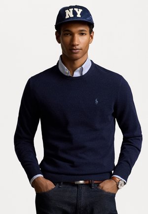 WOOL CREWNECK SWEATER - Strickpullover - hunter navy
