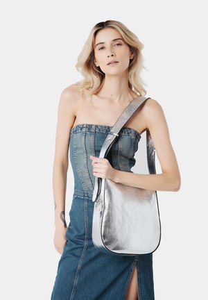 Cross body bag - silver coloured