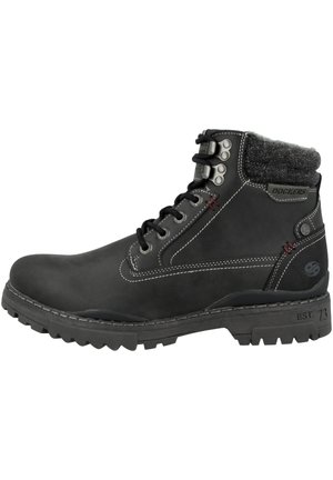 Schnürstiefelette - black