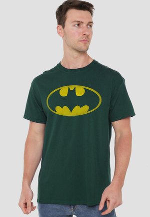 Cotton Soul, BATMAN WASHED BAT LOGO - Print T-shirt - dark green