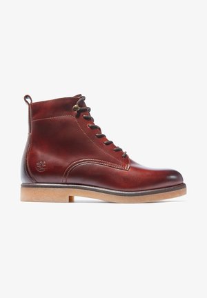 CAMBRIDGE SQUARE LACE UP BOOTIE - Lace-up ankle boots - cognac