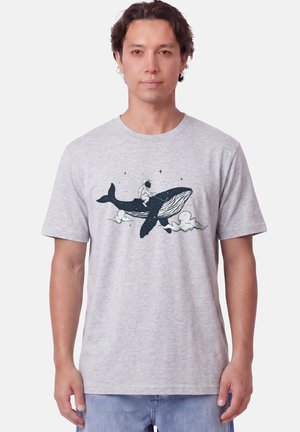 watapparel, SPACEWHALE UNISEX - T-Shirt print - cool heather grey