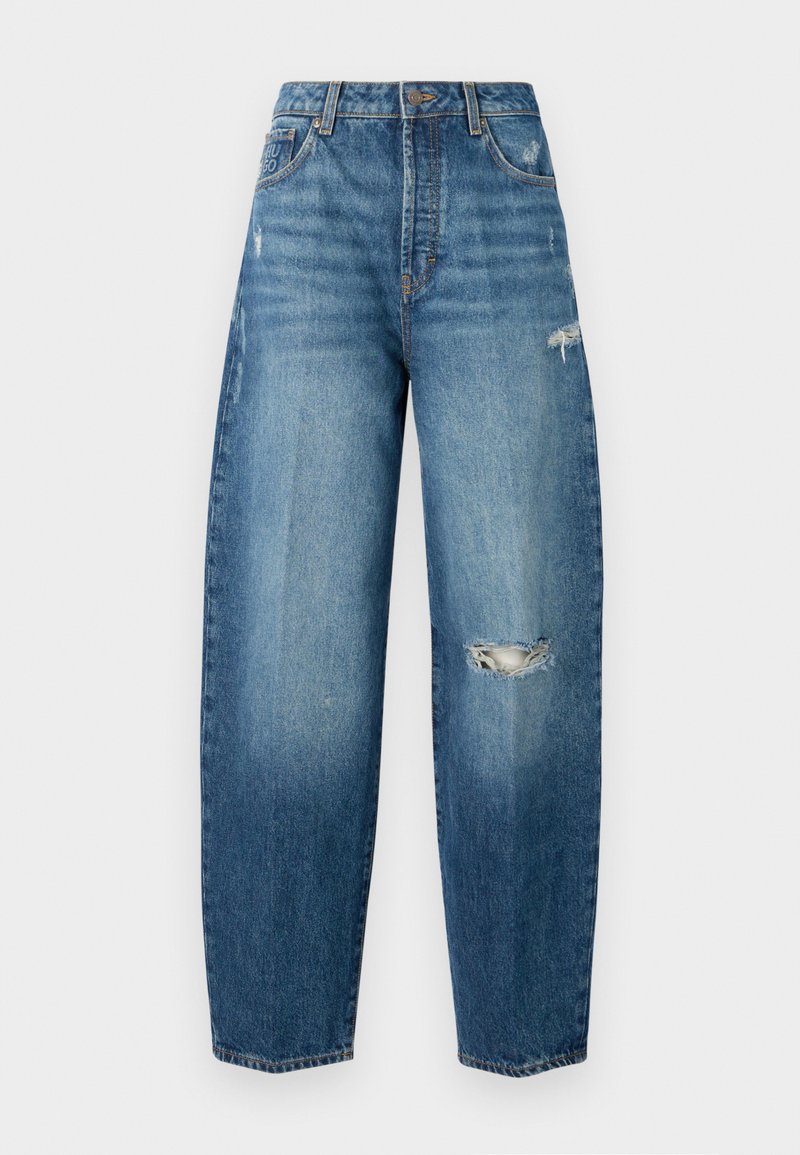 HUGO Relaxed fit jeans blauw