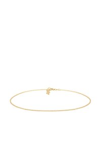Guldtonet armbånd har et delikat kuglekæde-design med en krabbe-lås og justerbar længde for tilpasset pasform.