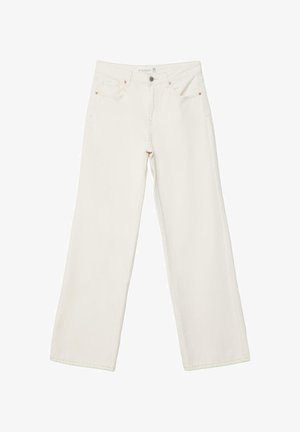 Stradivarius, D92 STRAIGHT WIDE JEANS - Džíny Straight Fit - white