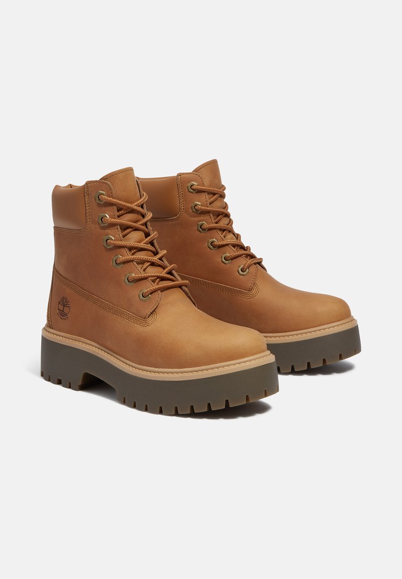 Timberland WATERPROOF - Kotníkové boty na platformě - wheat
