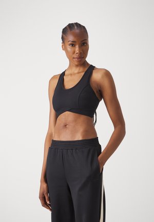 ULTRA LITE WRAP BRA - Light support sports bra - black