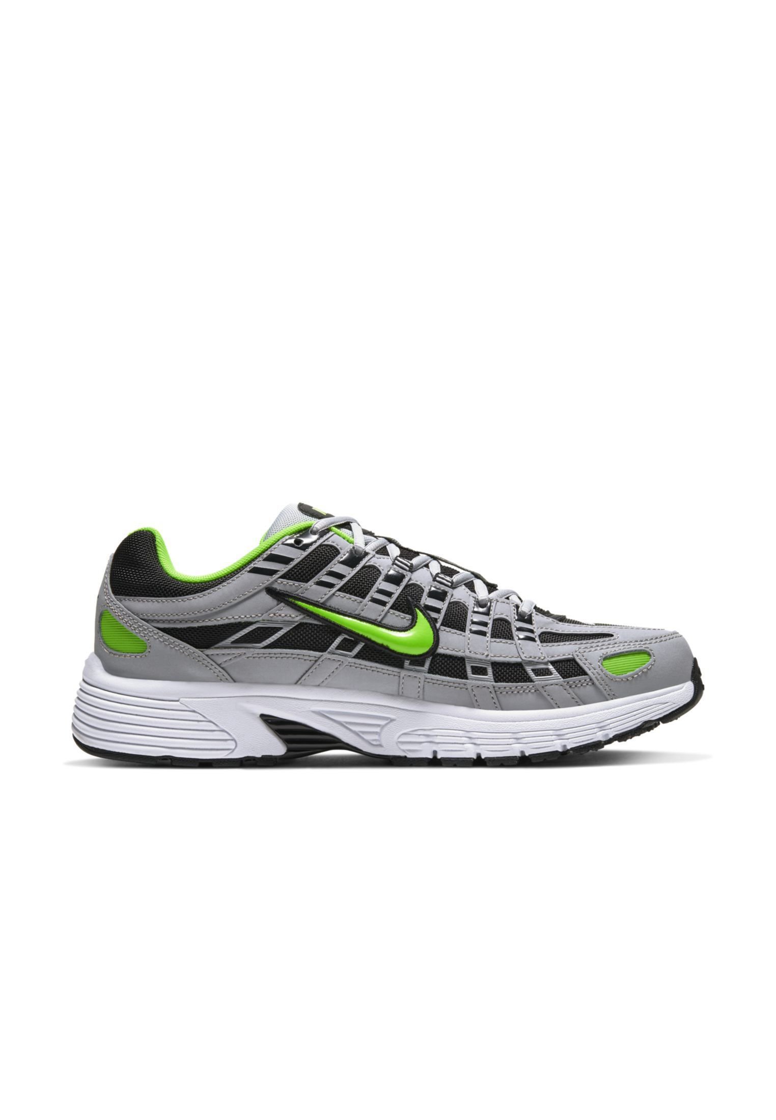 Nike Sportswear P-6000 - Sneaker low - wolf gray/black/white/electric  green/grau - Zalando.de