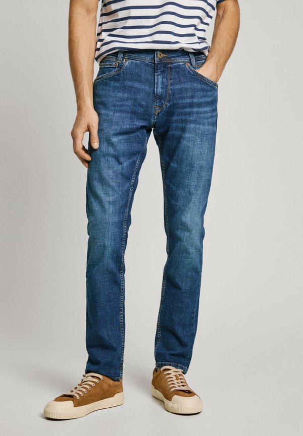 SLIM FIT TAPERED - Straight leg jeans - denim