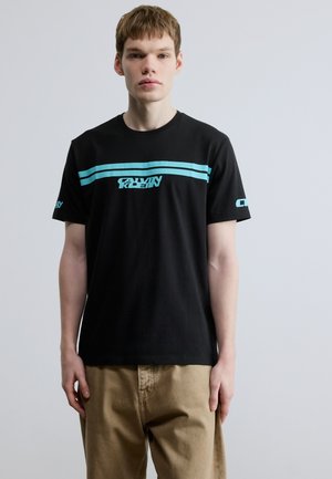 RACER STRIPE - T-shirts med print - black