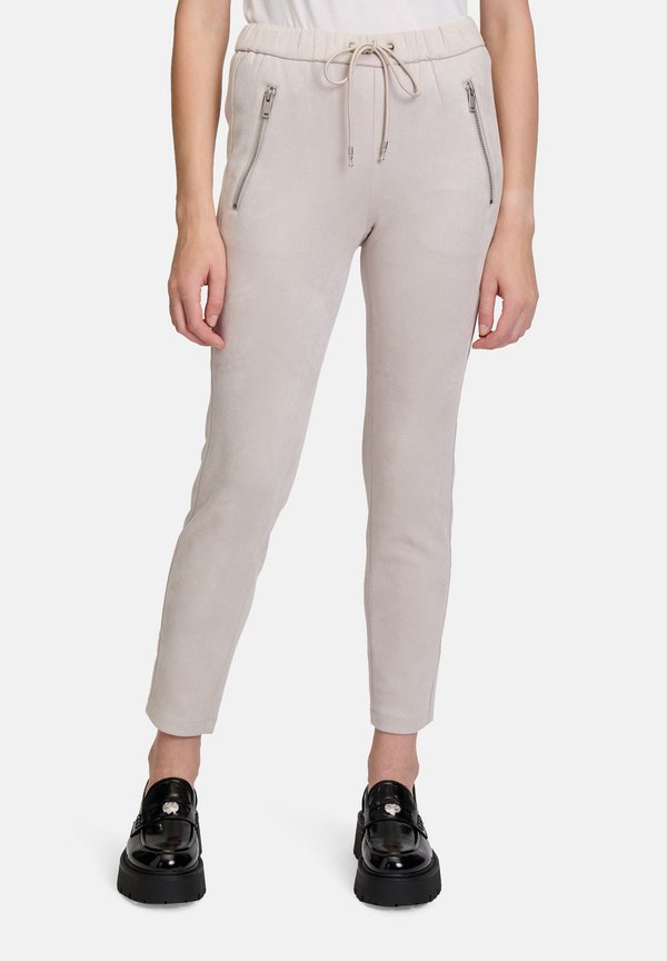 MIT REISSVERSCHLUSSTASCHEN - Stoffhose - grau beige