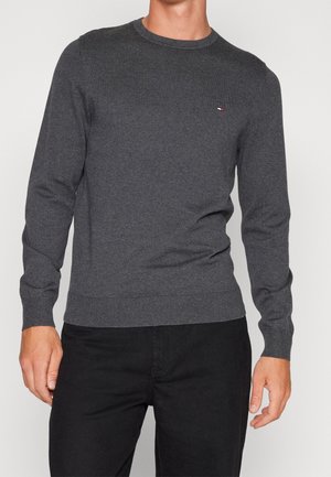 Stickad tröja - mottled dark grey