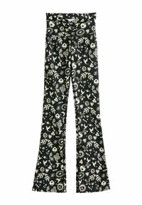 FLARED - Tajice-hlače - charcoal grey hope print
