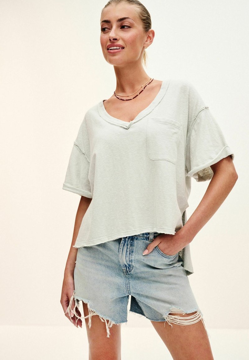 Next V-NECK TALL - Pamata T-krekls - grey
