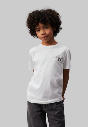 Calvin Klein Jeans CHEST MONOGRAM UNISEX - T-shirt basique - bright white