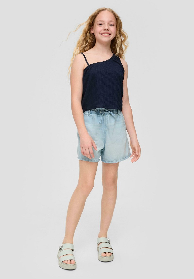 s.Oliver LOOSE FIT - Short en jean - hellblau