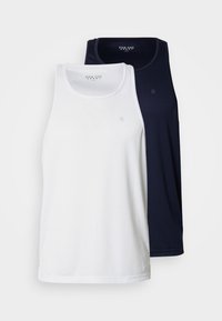 Não selecionado, dark blue/white