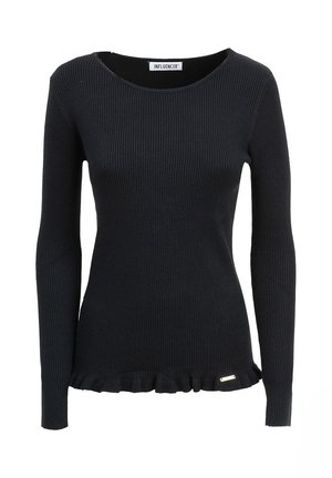 INFLUENCER RUCHED HEM - Jersey de punto - black
