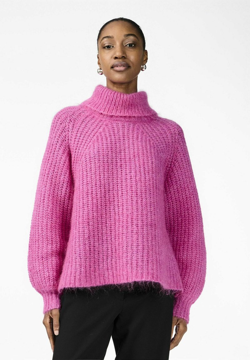 YAS YASLAMBI - Strikkegenser - fuchsia fedora