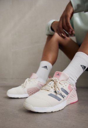 DROPSET 3 - Training shoe - chalk white/iron metallic/semi pink spark
