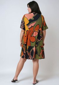 Jean Marc Philippe MI-LONGUE EN FIBRANNE IMPRIMÉE - Robe de jour - orangebrique