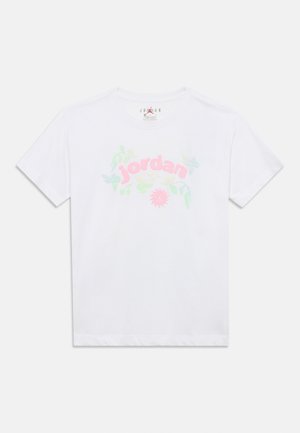 JORDAN PUFF FLORAL - Μπλουζάκι με στάμπα - white