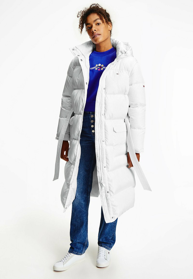 Tommy Jeans LONGLINE BELTED COAT Classic coat white Zalando.de
