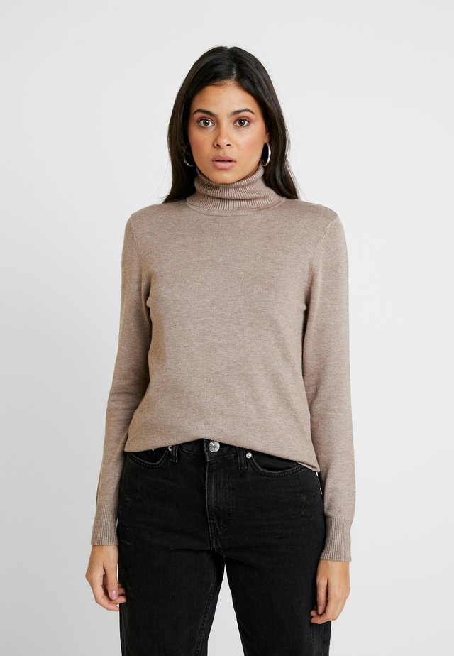 MILA ROLLNECK - Stickad tröja - beige