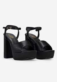 Bosanova CON TACÓN ANCHO - Sandalias de tacón - black