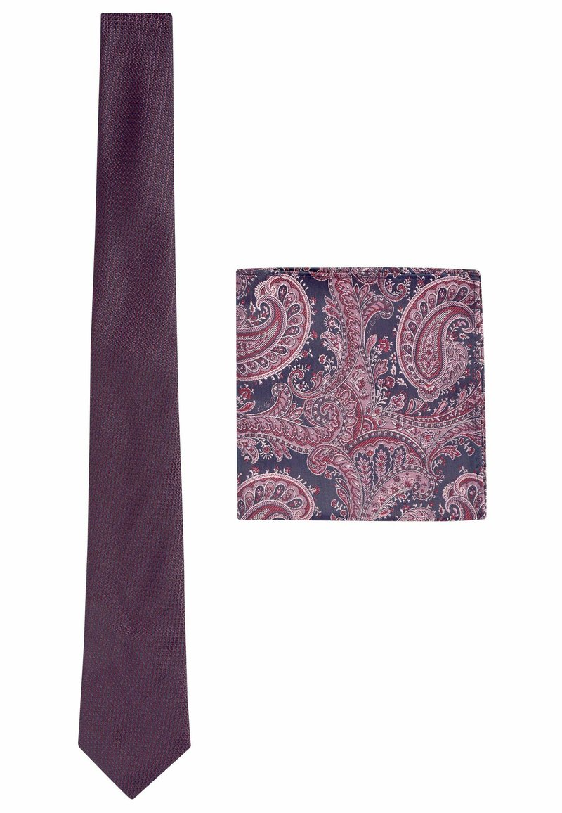 Next SAGE WITH FLORAL SET - Lommetørklæde - mottled dark red