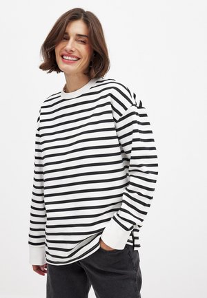 NA-KD STRIPED  - Sweater - white black
