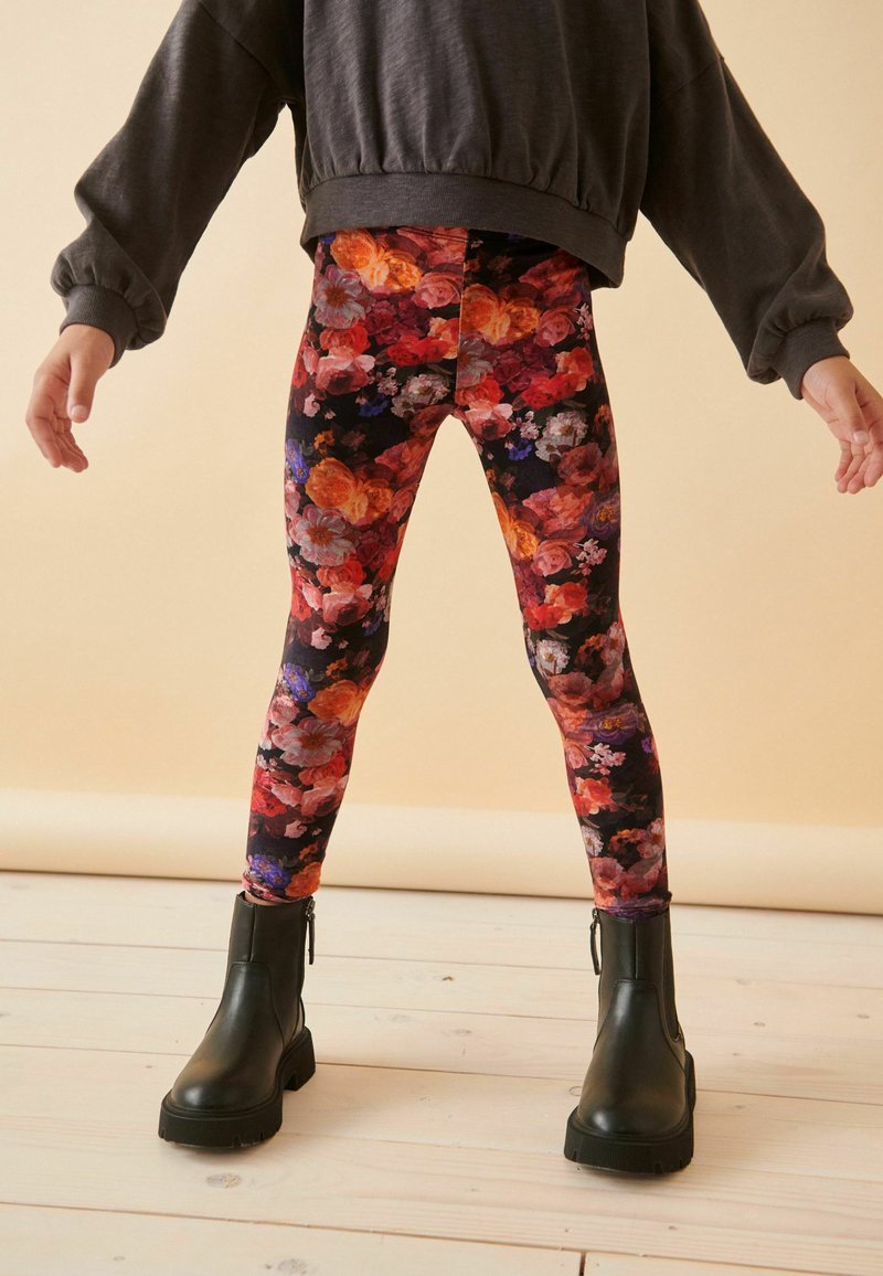 Next ANIMAL PRINT - Pajkice – hlače - black floral