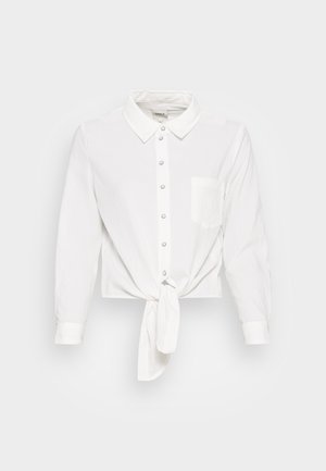 ONLY ONLLECEY STRIPE KNOT SHIRT - Hemdbluse - off white