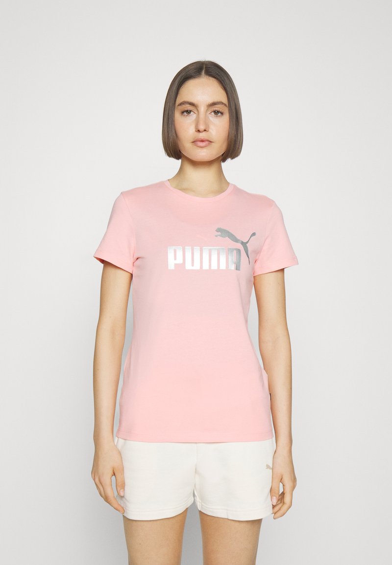 Puma LOGO TEE - Nyomott mintás póló - peach smoothie/rózsaszín - Zalando.hu