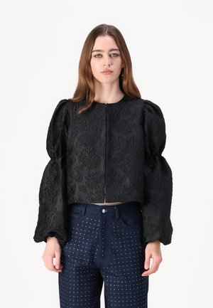 ZOEY DOUBLE POUF SLEEVE  - Blouse - black